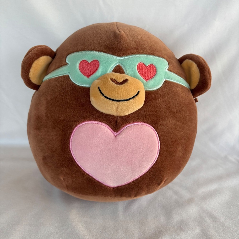 Squishmallows Boyd the Monkey 8-Inch Valentine Plush with Glasses‎